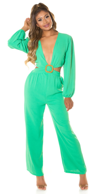 Summer Overall with cut outs Green